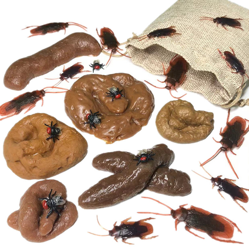 Fake Poop Gag Gift - エイプリルフールのジョークゲーム,6/24ピース,ジョーク,ハロウィーン,パーティー用
