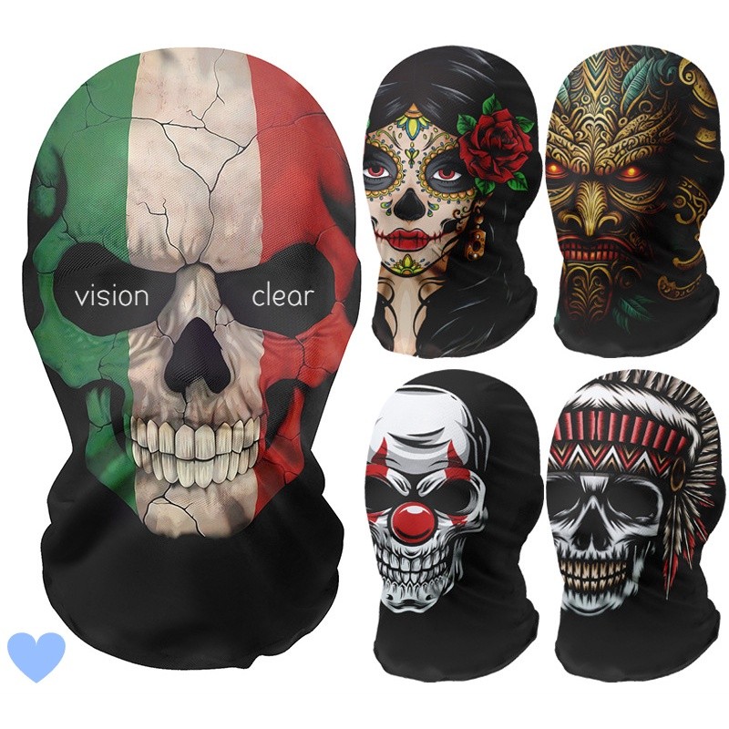 Led Purge Mask Halloween - スケルトンフルフェイスファッションヘッドウェアマスクオートバイ視点ネットバラクラババイクアウトドア着用ハロウィン、クリスマスマスク