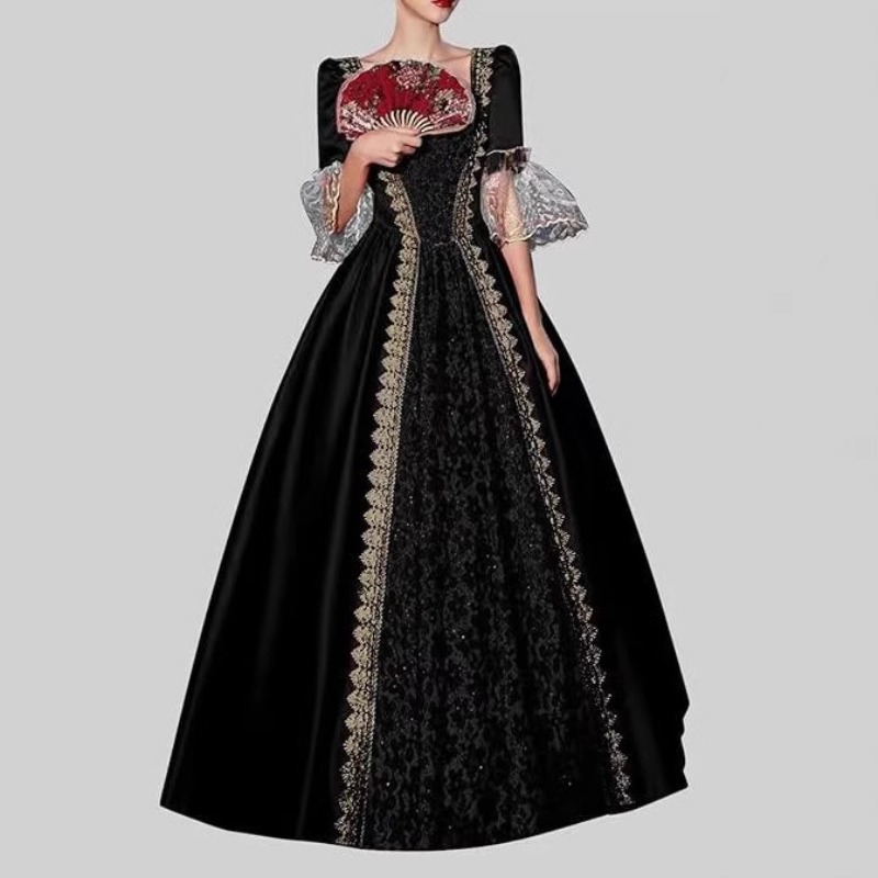 Medieval Renaissance Dress Women - S-5XL 女性用 新中世ルネサンス ヴィクトリア朝 宮廷ドレス ヨーロッパ風