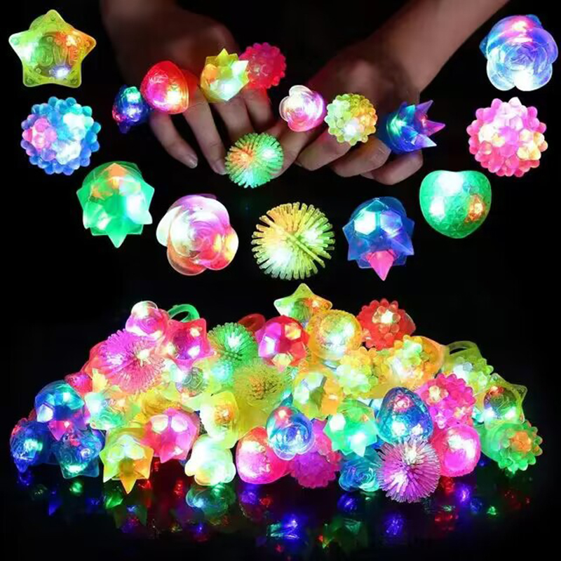 Glow In The Dark Party Glasses - 20/30/50 個光るリング LED ライトアップ発光リングパーティーの好意のおもちゃフラッシュ Led ライト暗闇で光るパーティー用品