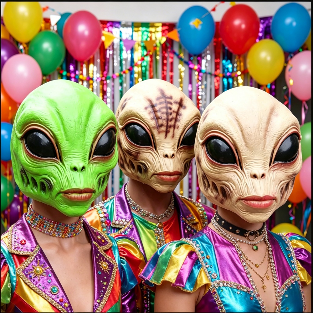Latex Alien Mask Realistic - ハロウィンエイリアンマスクパーティーコスチューム不気味なコスプレ小道具リアルなラテックスエイリアンヘッドウェアカーニバルフェスティバルドレスアップ用