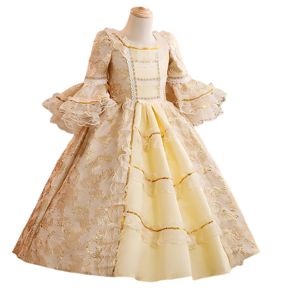 Medieval Renaissance Dress Women - ファンタジア中世宮廷プリンセスコスプレドレス ユースビクトリア朝ルネサンスステージコスチューム ティーンハロウィンカーニバル衣装