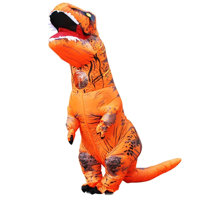 大人子供アニメ恐竜衣装プリムハロウィンパーティー衣装カーニバ - Inflatable Dinosaur Costume Adult のレビューと価格