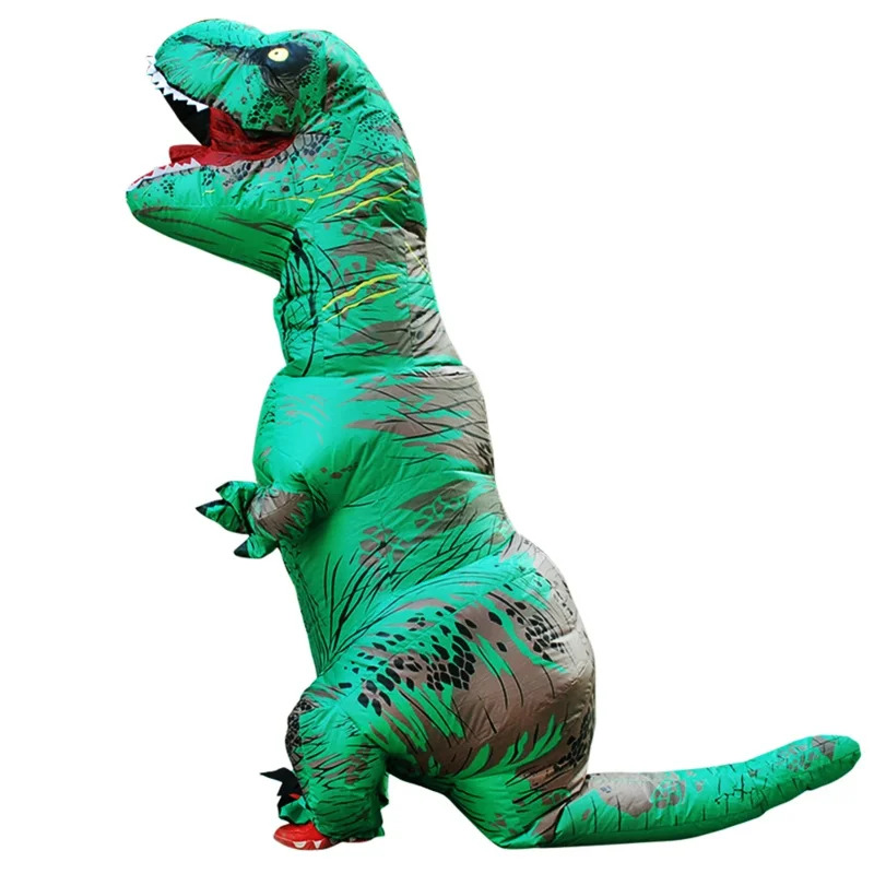 大人子供アニメ恐竜衣装プリムハロウィンパーティー衣装カーニバ - Inflatable Dinosaur Costume Adult のレビューと価格