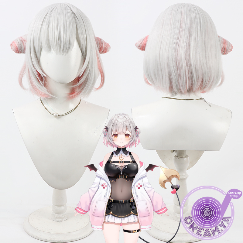 Suou Patra コスプレウィッグ Vtuber グレー - Anime Cosplay Wig Heat Resistant のレビューと価格