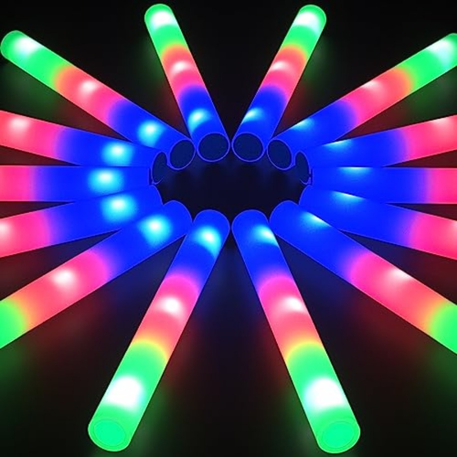 フォームグローイングスティックバルクパーティーパック、L16 - Flashing Led Foam Sticks Party のレビューと価格