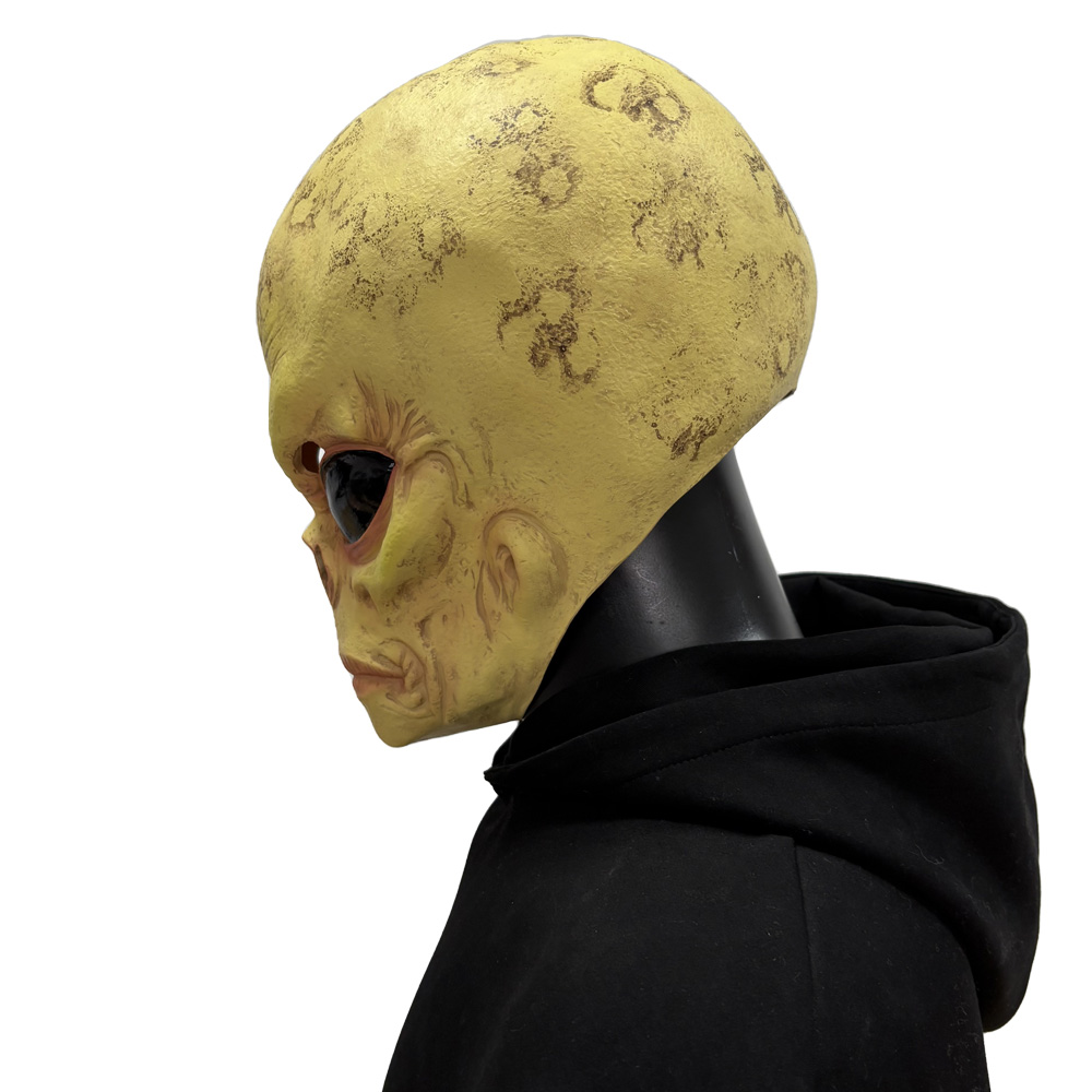リアルなUFOエイリアンスカルマスクコスプレ大きな目エイリア - Latex Alien Mask Realistic のレビューと価格