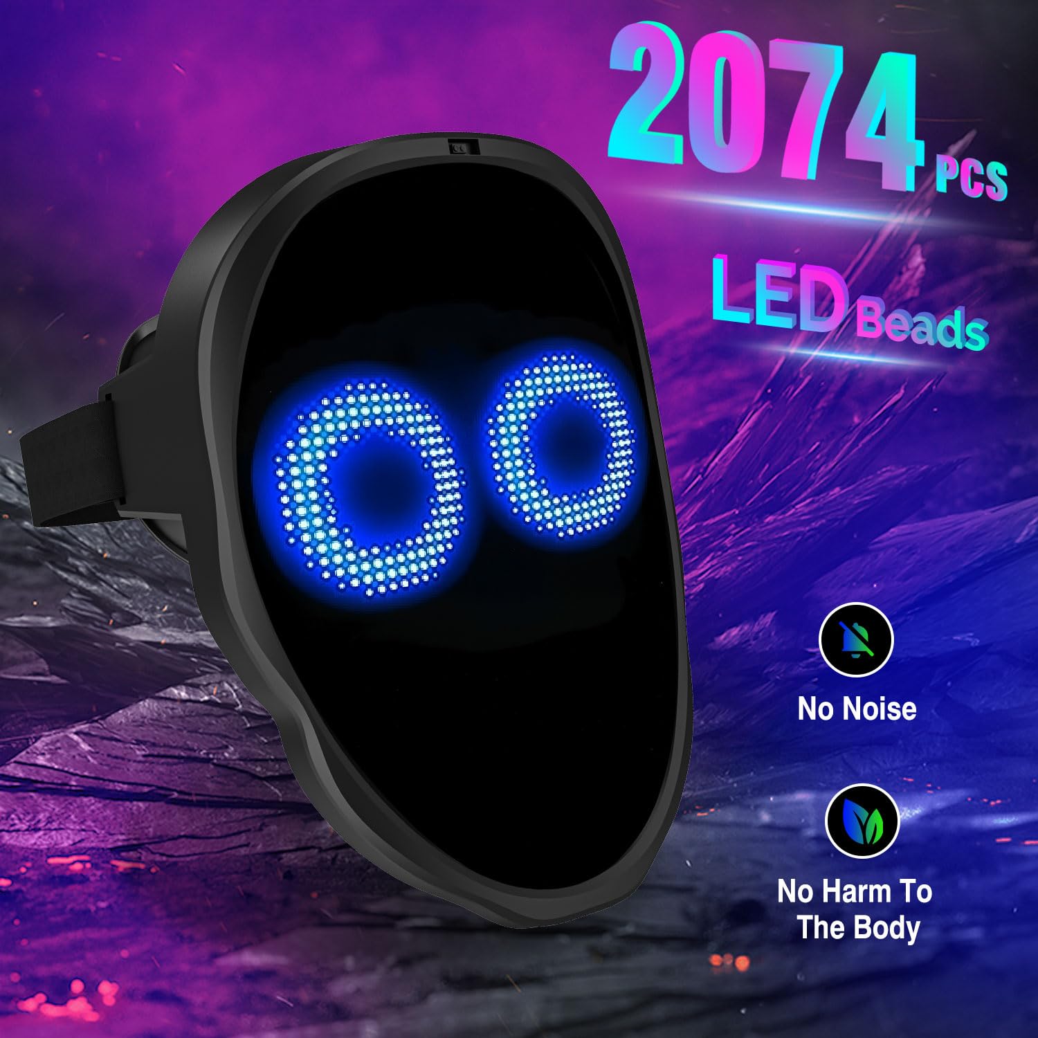 パーティー LED ライトアップ マスク ジェスチャー セン - Led Purge Mask Halloween のレビューと価格
