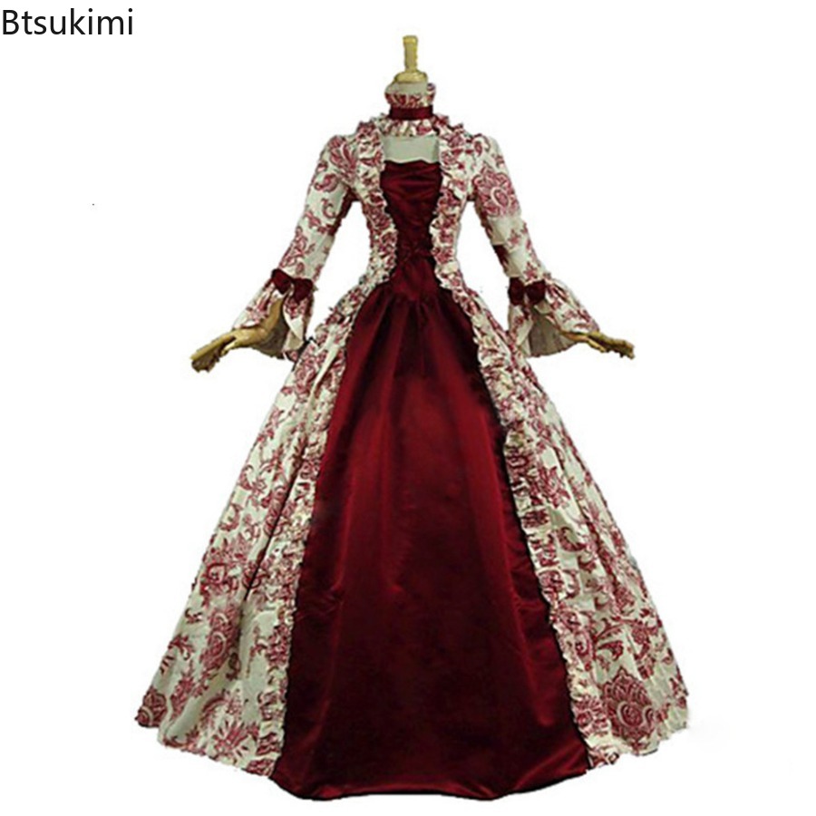 女性用ニューミディエイバルフレアスリーブドレス ルネサンスゴ - Medieval Renaissance Dress Women のレビューと価格