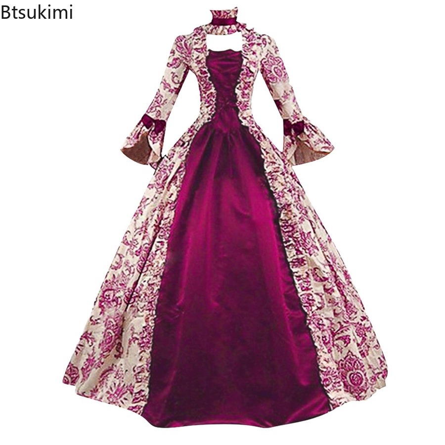 女性用ニューミディエイバルフレアスリーブドレス ルネサンスゴ - Medieval Renaissance Dress Women のレビューと価格