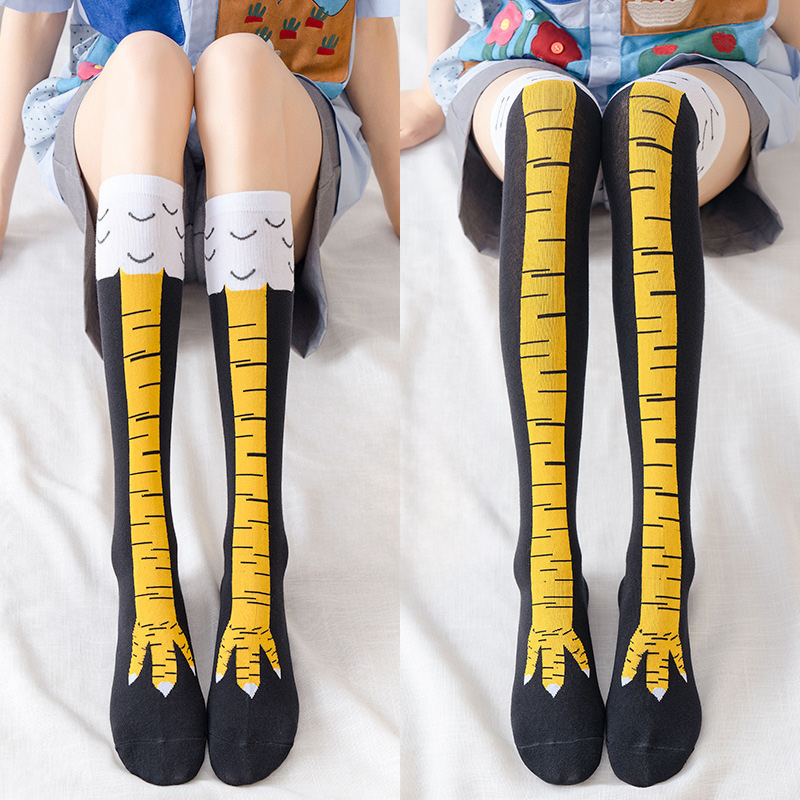 男性女性おかしい 3D チキンソックスプリント漫画コスプレ高 - Funny Chicken Leg Socks のレビューと価格
