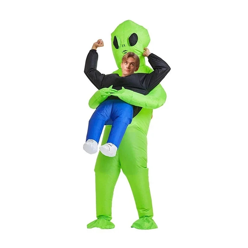そしてモンスターインフレータブルキャリーグリーンエイリアンコ - Inflatable Dinosaur Costume Adult のレビューと価格