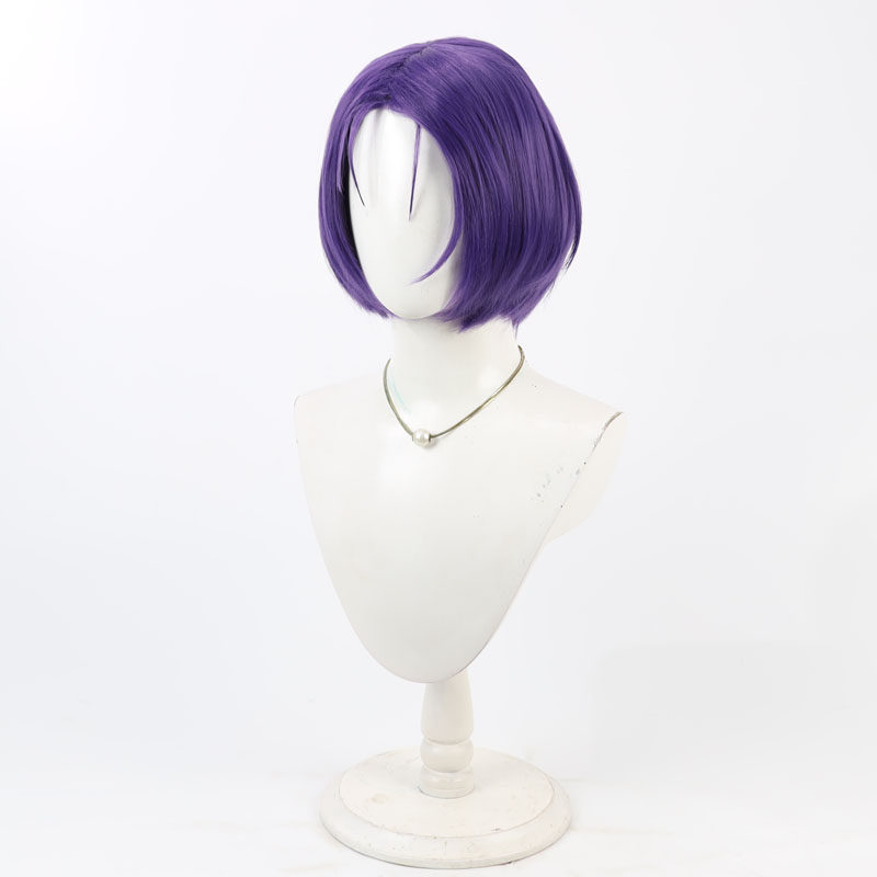 彩蓮寺春菜 コスプレウィッグ パープル ショート アズールレ - Anime Cosplay Wig Heat Resistant のレビューと価格