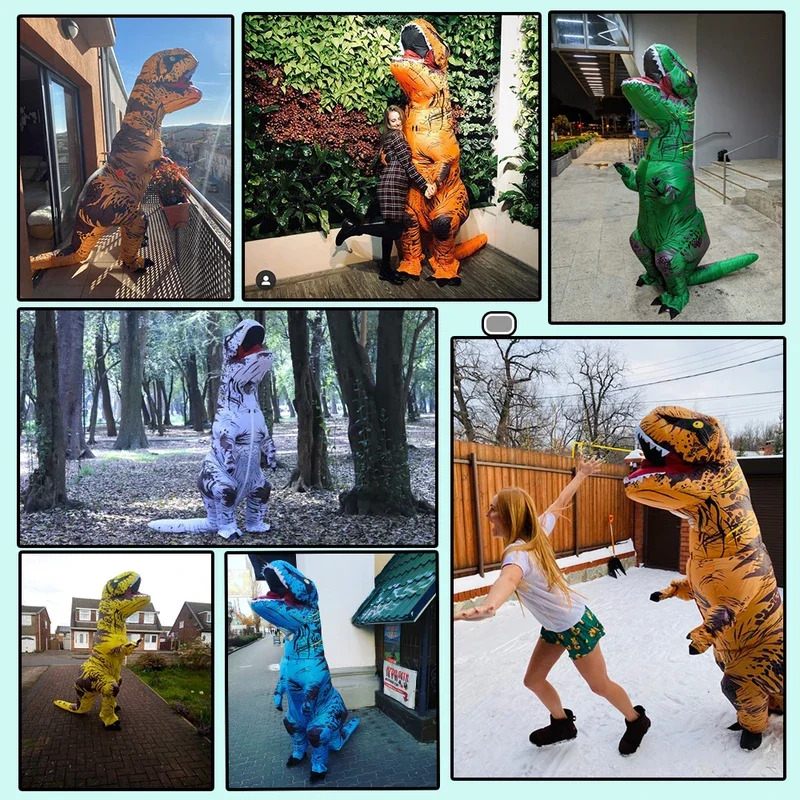 大人用インフレータブル恐竜コスチュームパーティーコスプレファ - Inflatable Dinosaur Costume Adult のレビューと価格