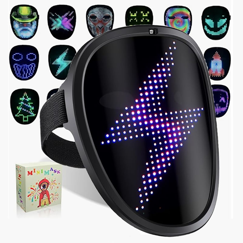 ジェスチャーセンシング付きLEDマスク子供用電子ライトアップ - Led Purge Mask Halloween のレビューと価格