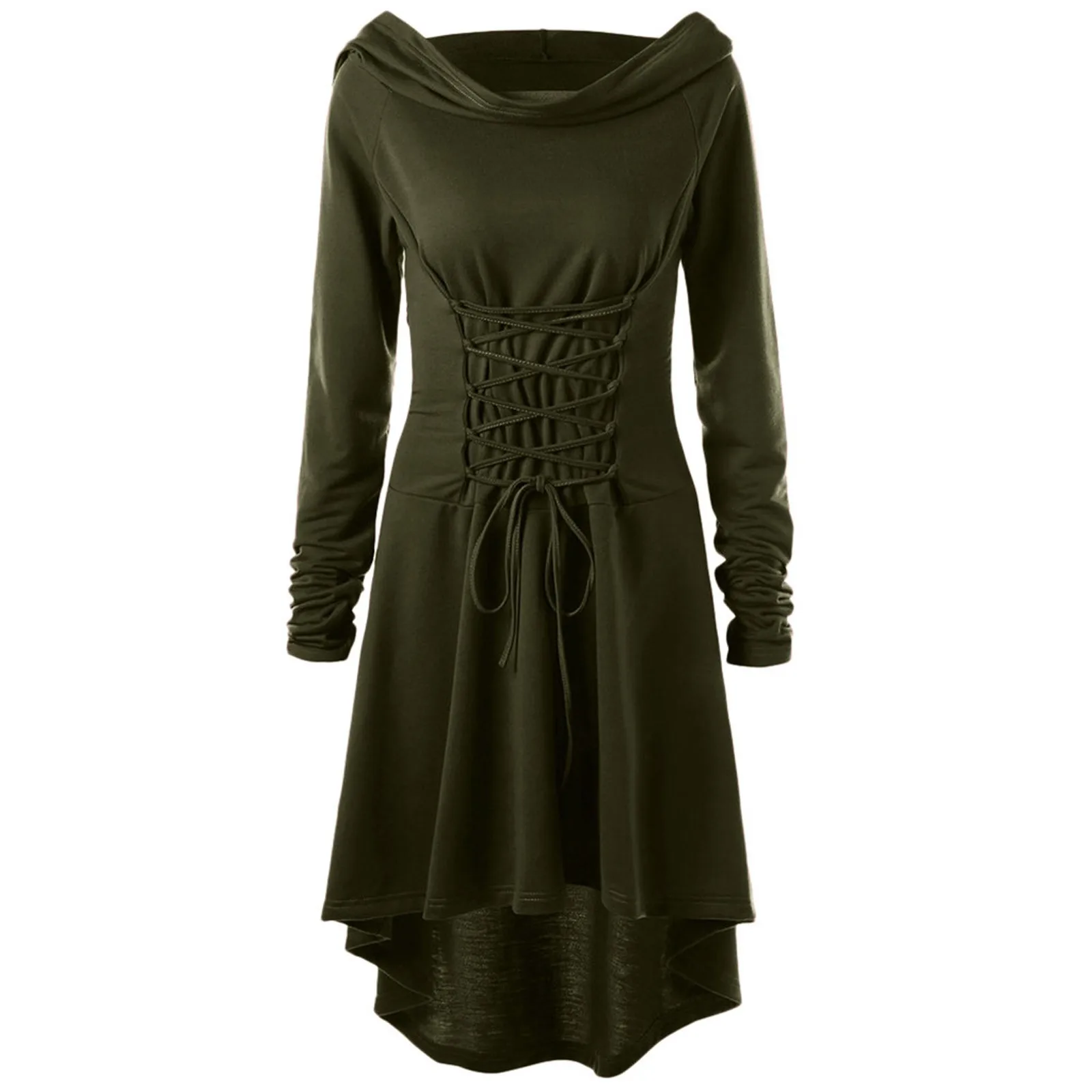 中世のフロースト女性アーチャーコスチュームフード付きピクシー - Medieval Renaissance Dress Women のレビューと価格