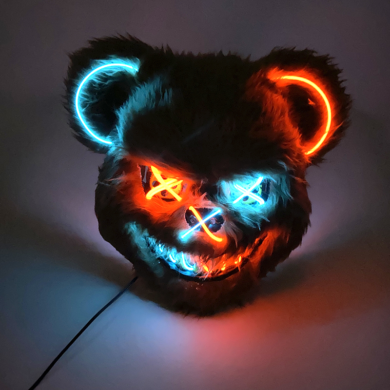 ハロウィーンのライトアップホラー動物マスクLED照明血まみれ - Led Purge Mask Halloween のレビューと価格