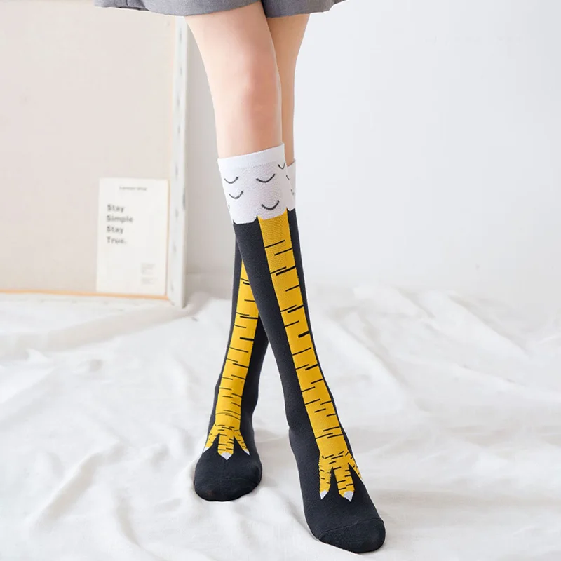 面白い鶏の足ストッキングオーバーニー圧力薄脚ロングストッキン - Funny Chicken Leg Socks のレビューと価格