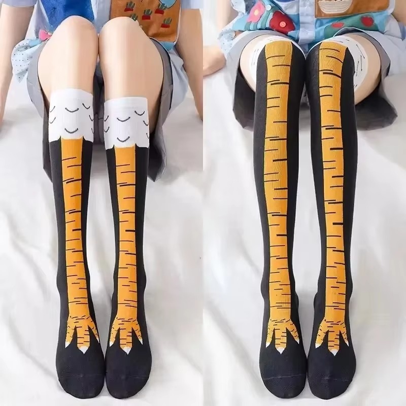 面白い鶏の足ストッキング オーバーニー圧力薄脚ロングストッキ - Funny Chicken Leg Socks のレビューと価格
