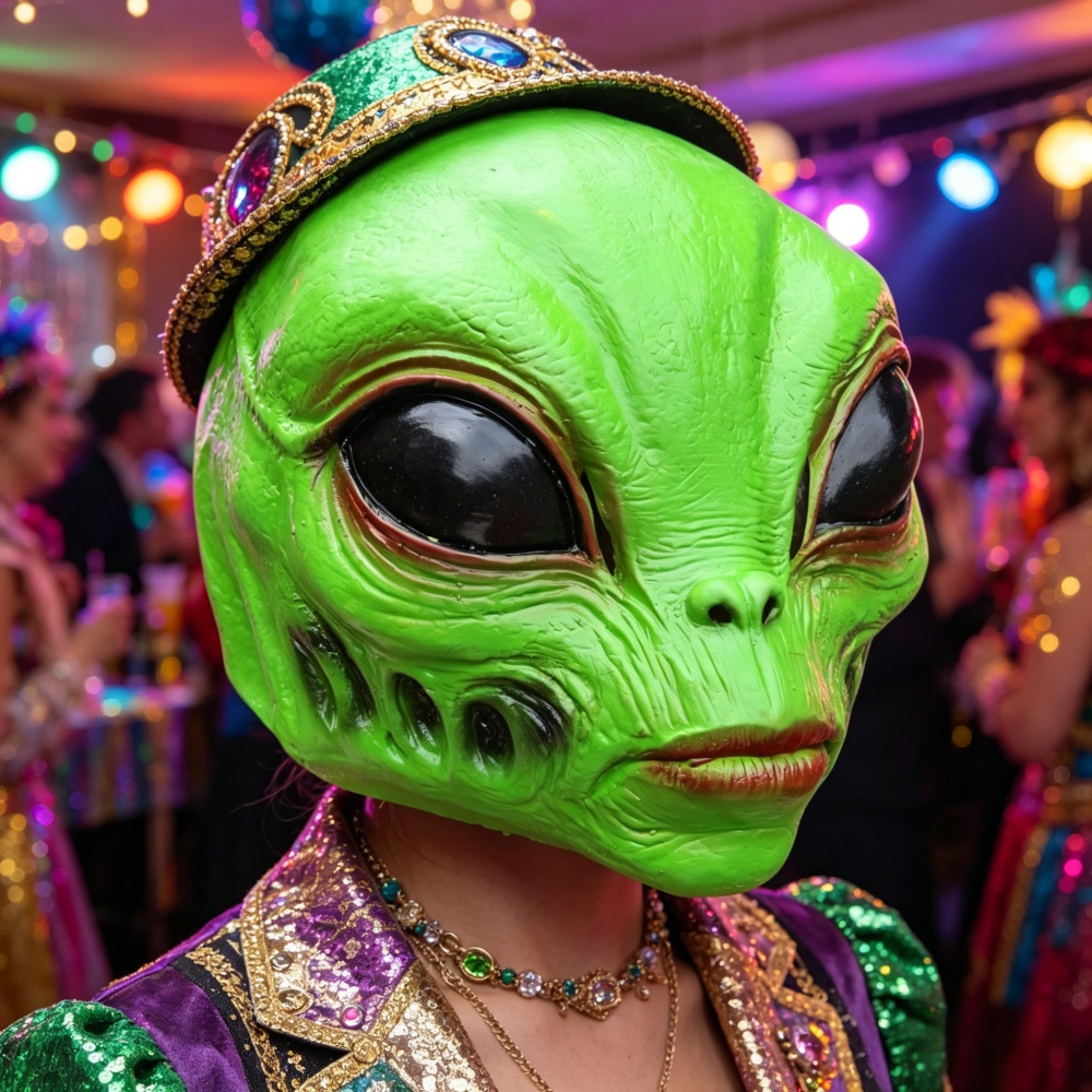 ハロウィンエイリアンマスクパーティーコスチューム不気味なコス - Latex Alien Mask Realistic のレビューと価格
