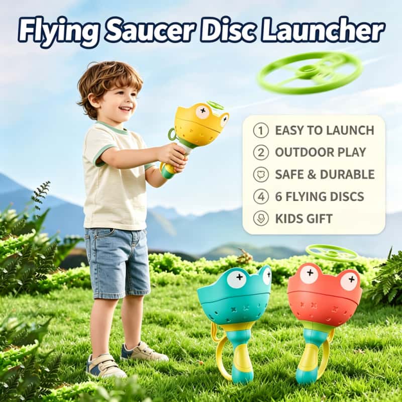 フライングソーサーディスクランチャー 子供用フライングトイ  - Novelty Gifts のレビューと価格