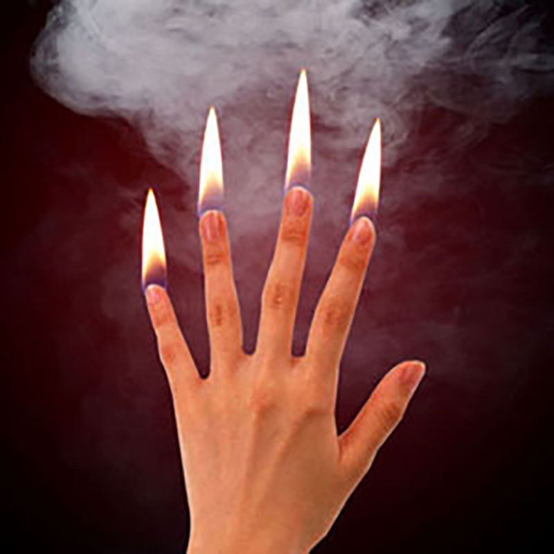 4 ピース/セットフィンガーファイアマジックトリック火が現れ - Thumb Tip Magic Trick Set のレビューと価格