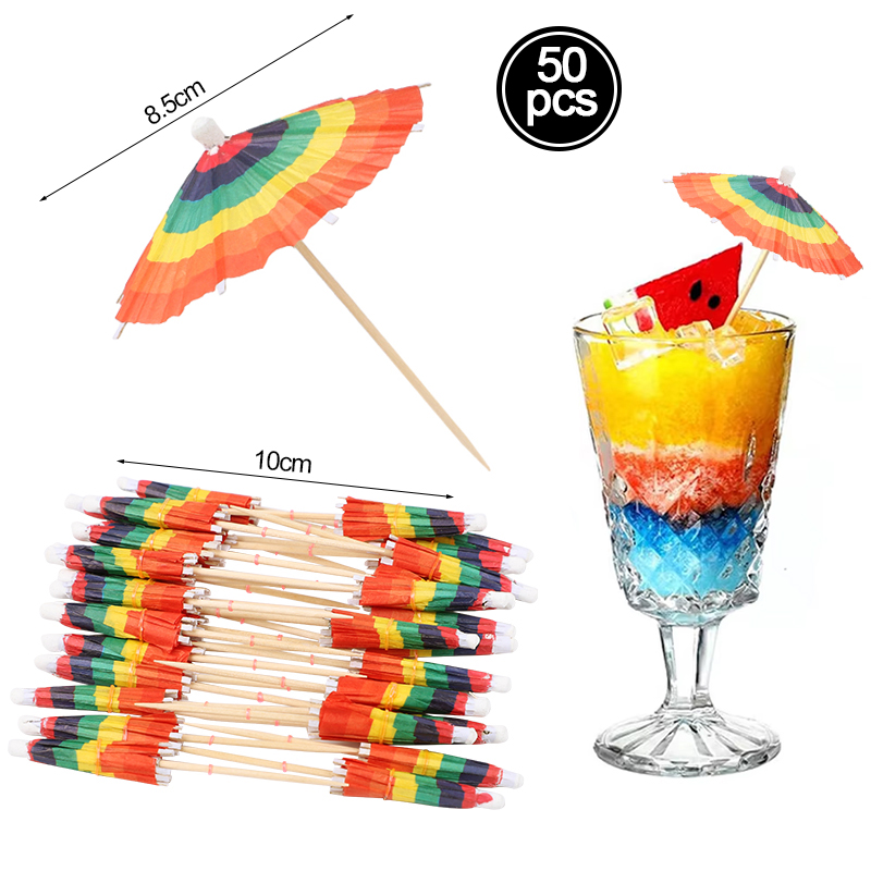 30/50 個傘カクテルピックハワイアン夏トロピカル誕生日パ - Glow In The Dark Party Glasses のレビューと価格